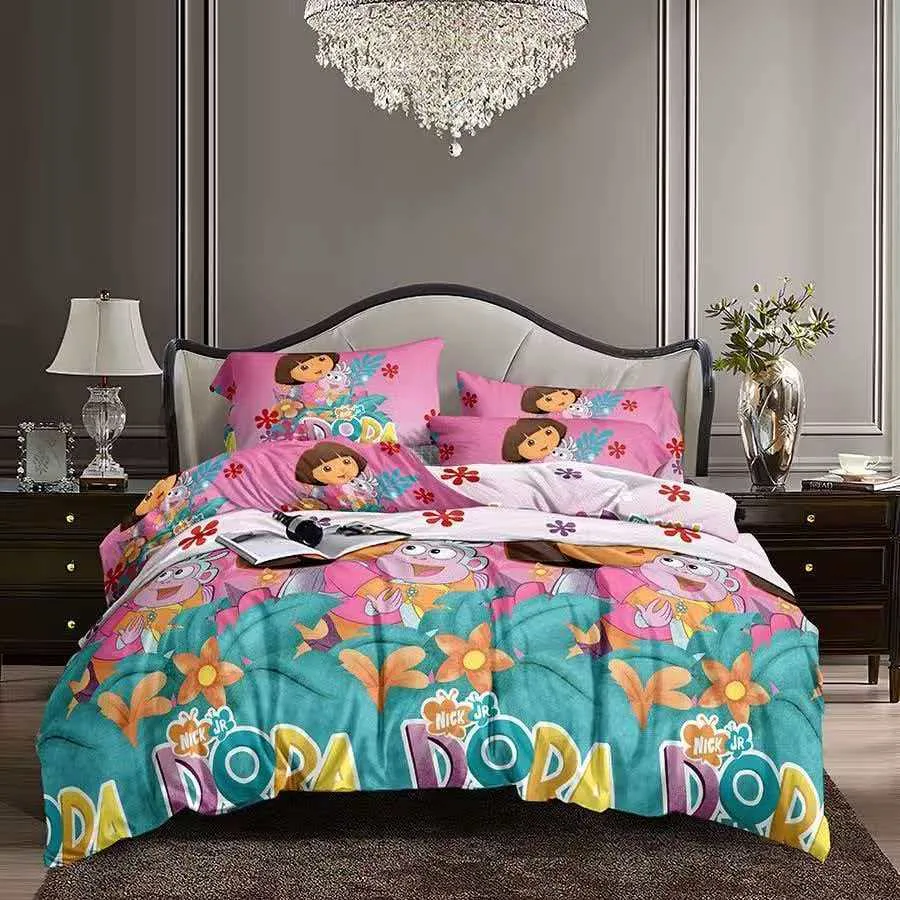 Colourful children's bedsheet with character design