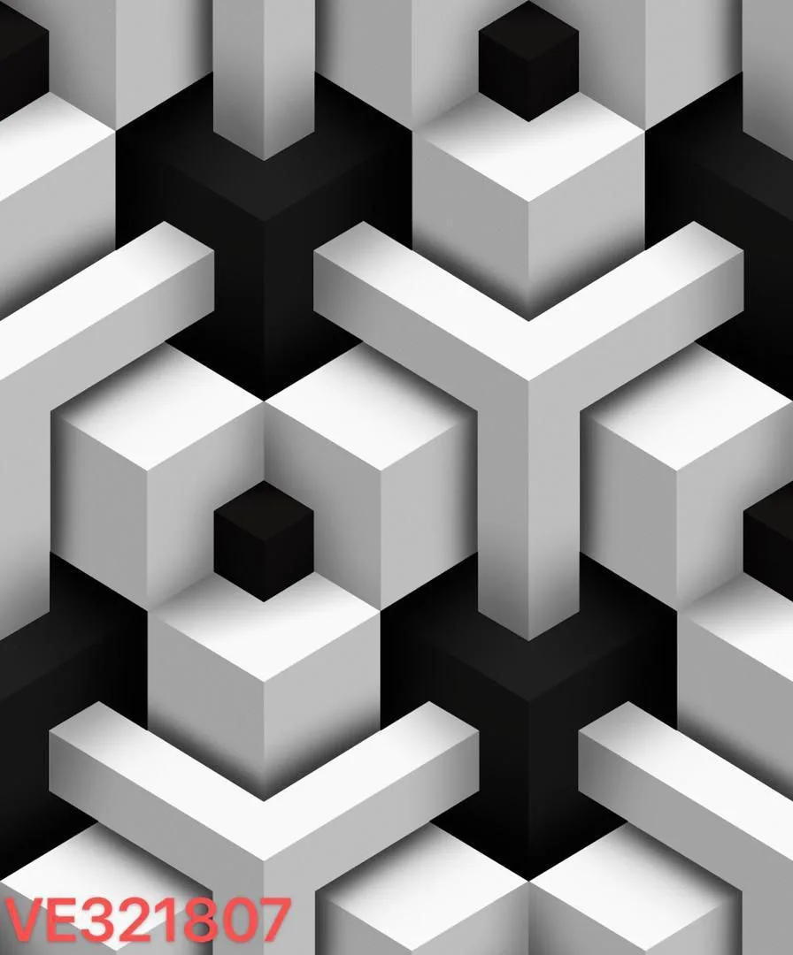 Black and white geometric wallpaper sample